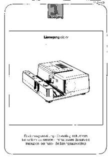 Liesegang Dia-TV manual. Camera Instructions.